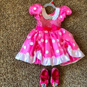 Disney Minnie Mouse dress with matching shoes